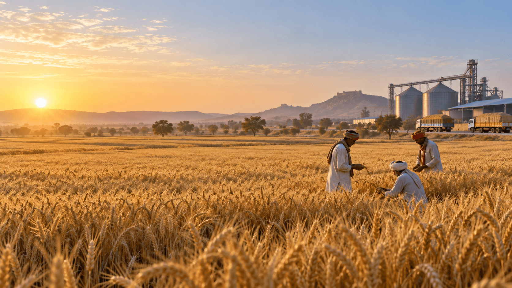 Wheat farming and agricultural supply chain in Rajasthan